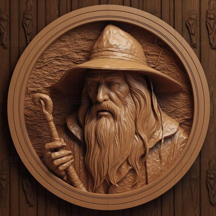 Characters (st gandalf 3, HERO_3867) 3D models for cnc